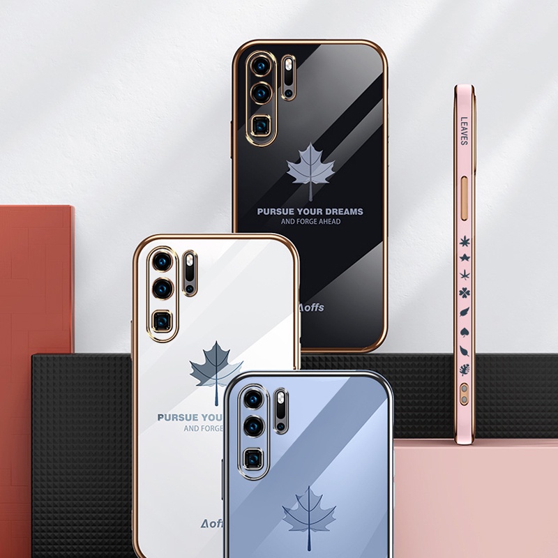 Ốp điện thoại silicon mềm Koosuk kiểu vuông hình lá phong cao cấp cho Samsung Galaxy Note 10 Plus note10+