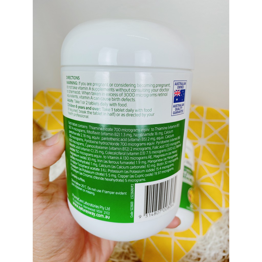 [Có tem CHEMIST] Vitamin tổng hợp Nature’s Way Úc 200 viên - Xuất xứ Úc | BigBuy360 - bigbuy360.vn
