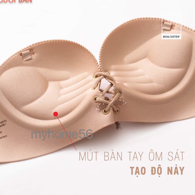 Áo ngực ,áo lót dây rút đúc su bàn tay tạo khe ngực 386