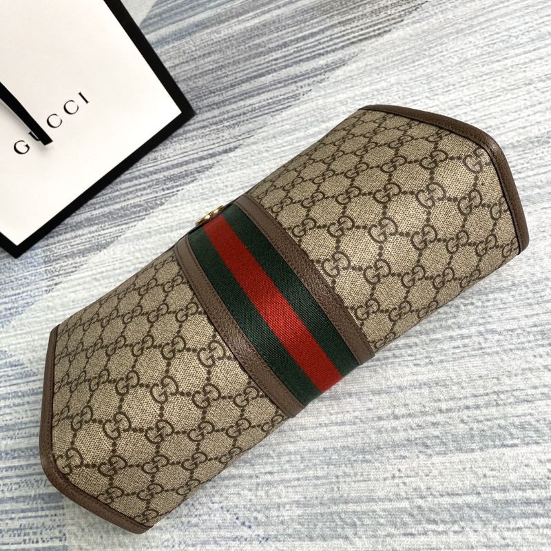 clutch cầm tay nam kéo khóa in họa tiết Gucci GC