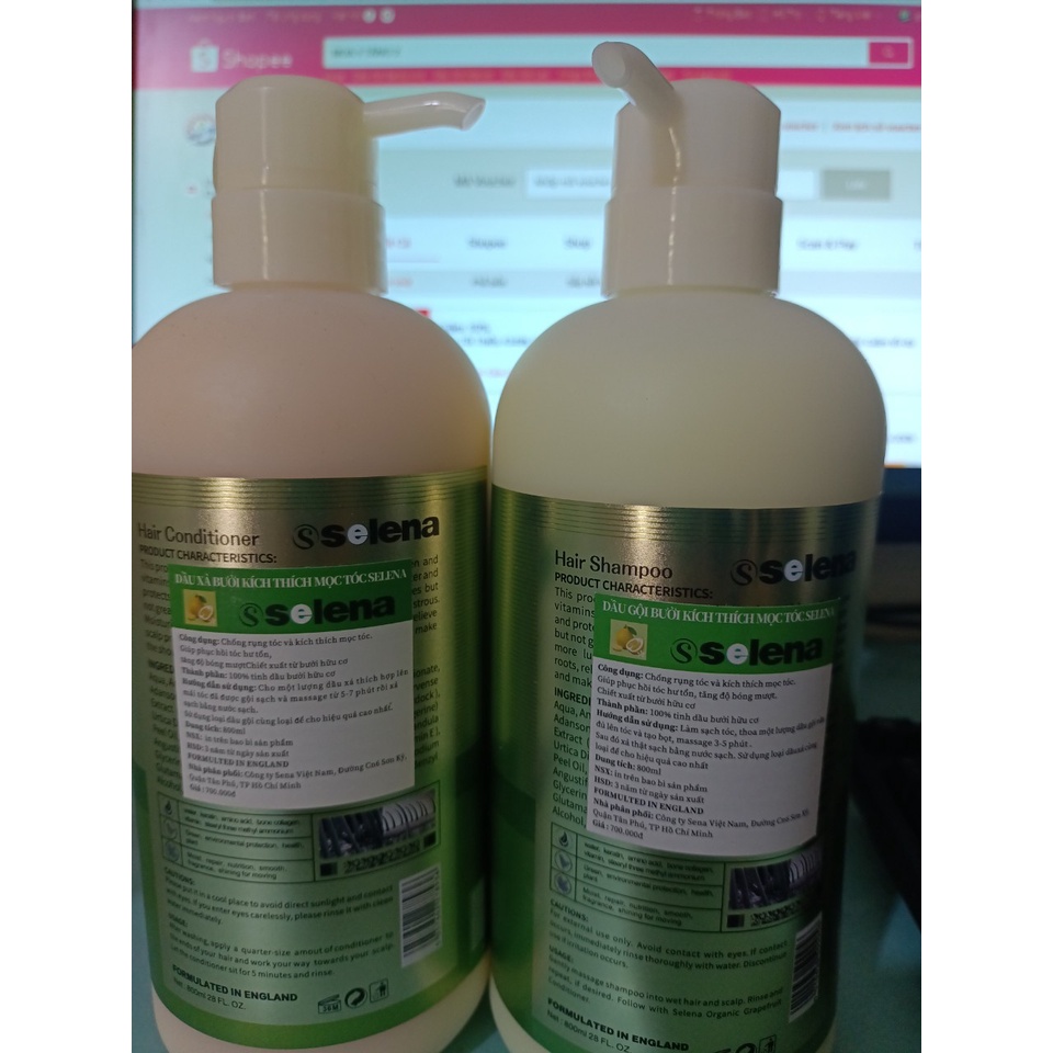 Gội_Xã_Bưởi_selena_Chinh_HÃNG 800ml