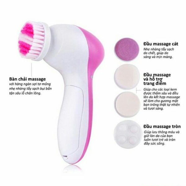 Máy Massage mặt 5 in 1 - Máy rửa mặt