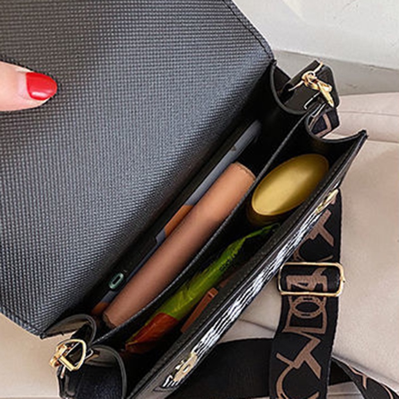 Túi đeo chéo IELGY hình vuông nhỏ họa tiết kẻ ô dây đeo bản rộng chất lượng cao phong cách Hàn Quốc cổ điển