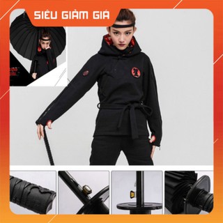 Ô che nằng, kiếm khách, ô cán giả kiếm nhật katana 16 lan chống lật thích hợp đi mưa, nắng,có túi vải đựng ô LIÊ