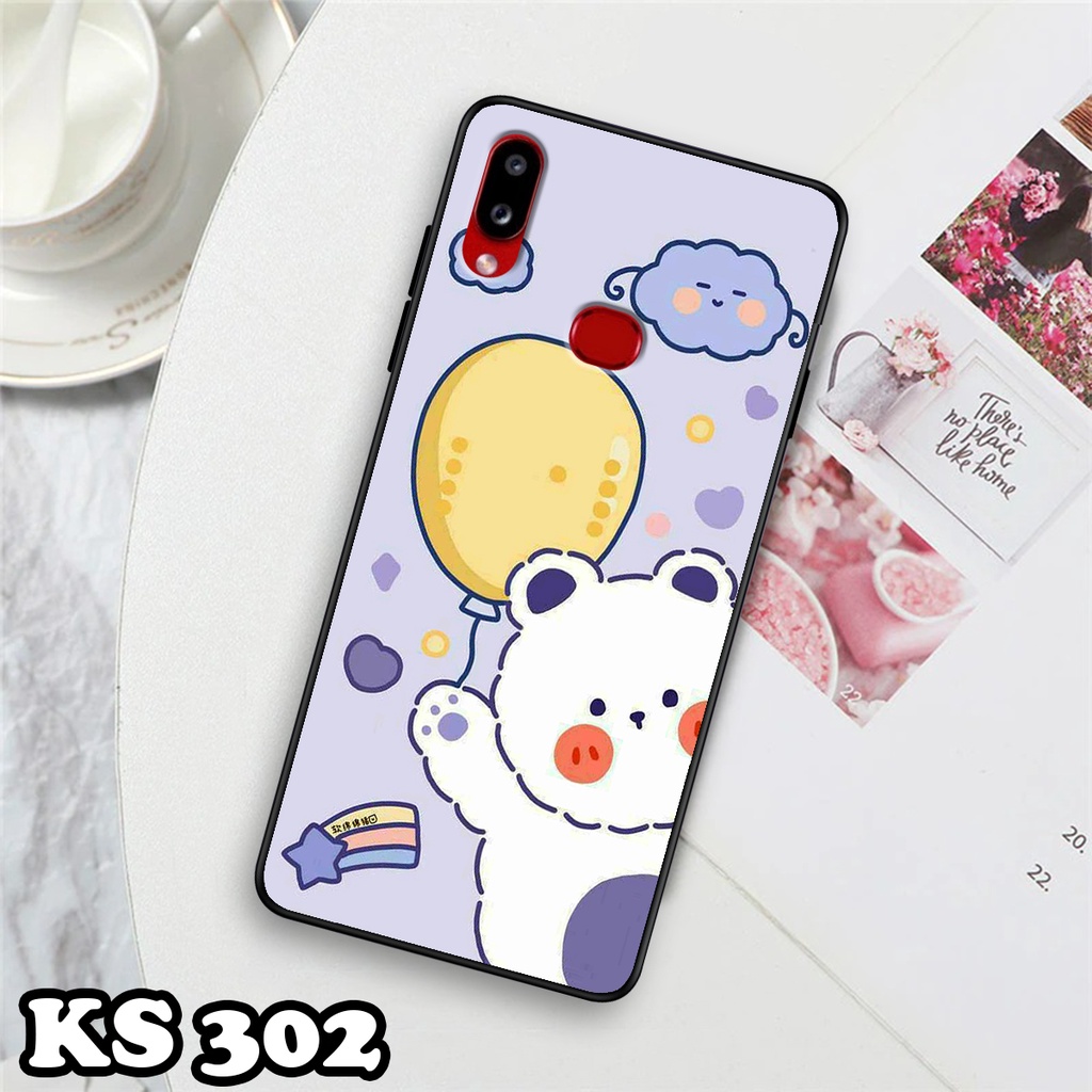 Ốp lưng Samsung A10 - Samsung A10s - Ốp in hình Gấu&amp;Thỏ siêu xinh - Lưng nhám viền TPU chống trầy xước
