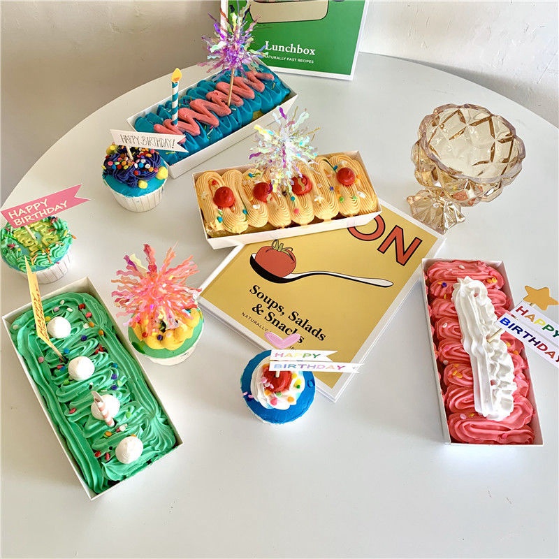 Set 3 / 5 Que Cắm Trang Trí Bánh Sinh Nhật Hình Chữ Happy Birthday Dễ Thương