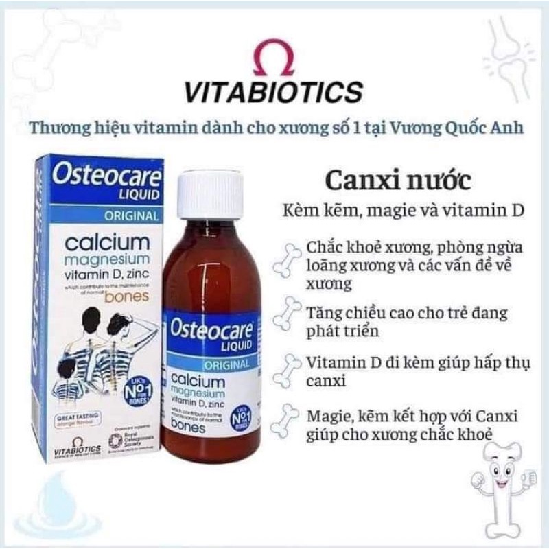 CANXI OSTEOCARE DÀNH CHO BÉ TỪ 3 TUỔI VÀ NGƯỜI LỚN