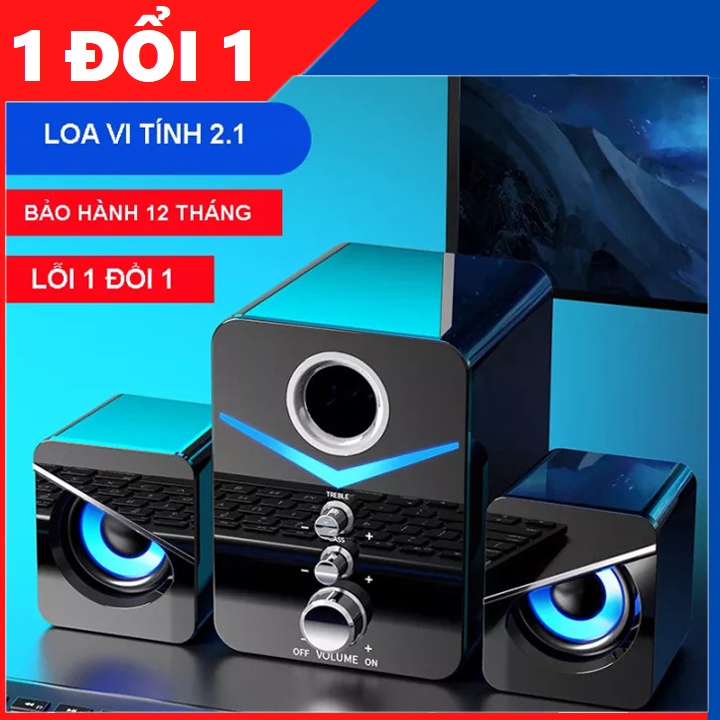 Loa vi tính để bàn MC D221 SUPER BASS cực đã, có LED, dòng loa máy tính cao cấp cho laptop, pc, điện thoại