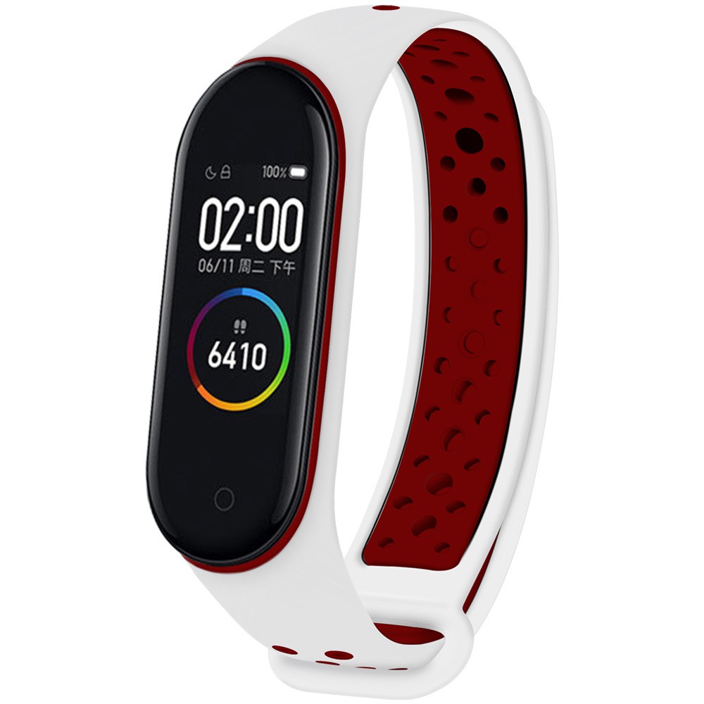 Dây Đeo Vòng Đeo Tay Thông Minh Xiaomi Mi Band 3 / Mi Band 4 Dẻo TPU - Dây 2 Màu Có Viền