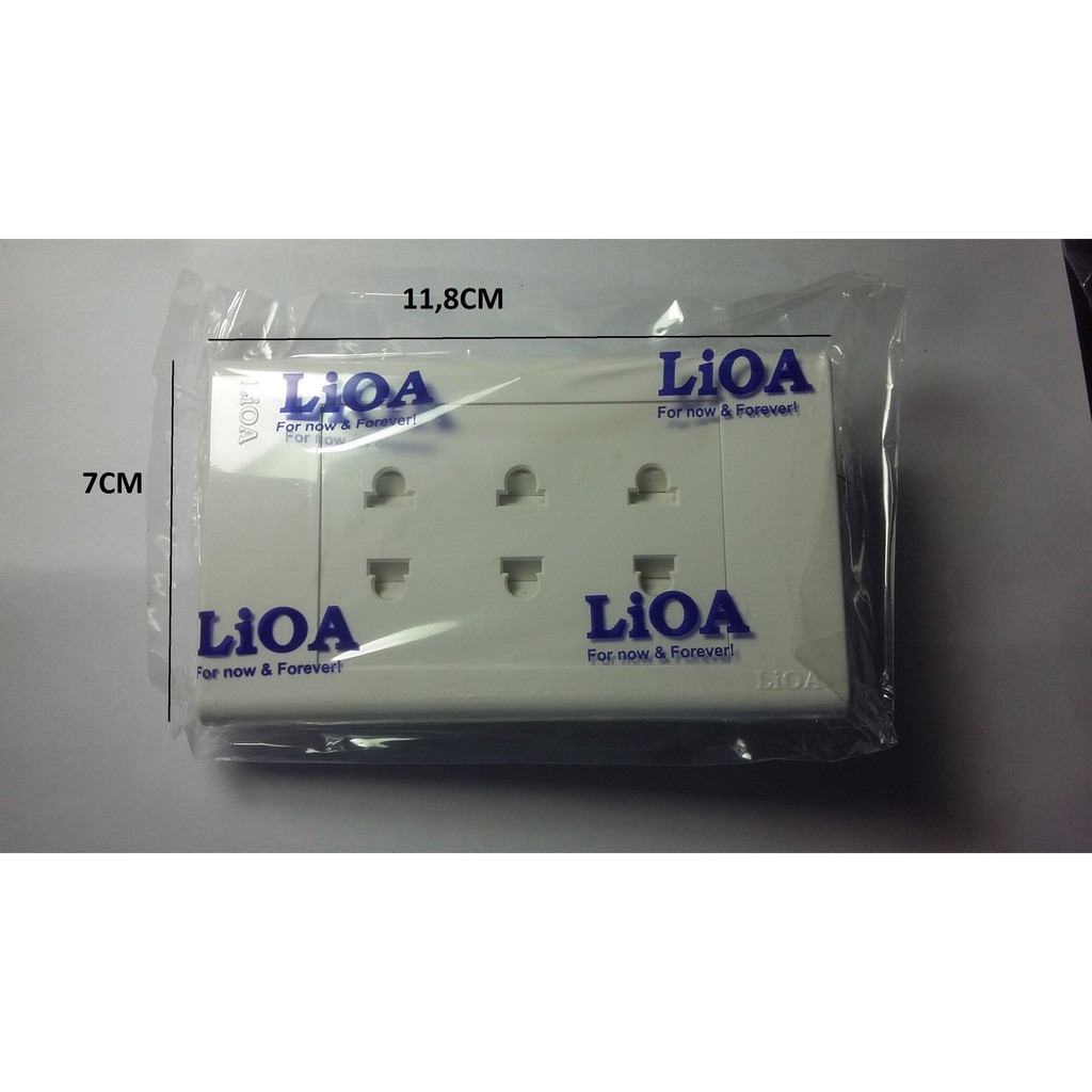Mặt ổ âm tường 3 ổ LIOA siêu bền