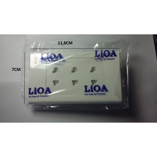 Mặt ổ âm tường 3 ổ  LIOA  siêu bền
