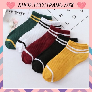Set 5 đôi tất ngắn cổ gân tăm mẫu mới