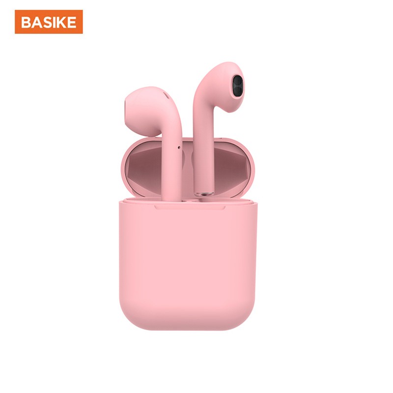 Tai Nghe Bluetooth BASIKE Màu Macaron Âm Thanh HiFi Tương Thích Với Huawei Xiaomi Samsung iPhone 6/6S/7/8/X/11/12