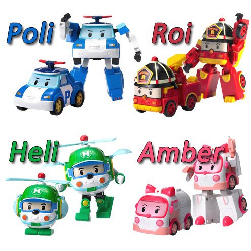 Mô Hình Đồ Chơi Robot Boys Robocar Poli Car Set 4