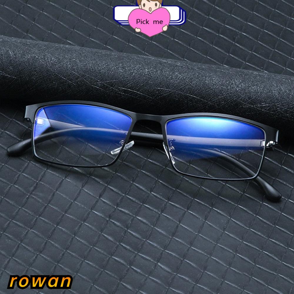 ROW Square Eye Glasses Frames for Men Fashion Anti Blue Light Business Eyeglasses Flat Mirror Classic Vision Care Eyewear Vintage...