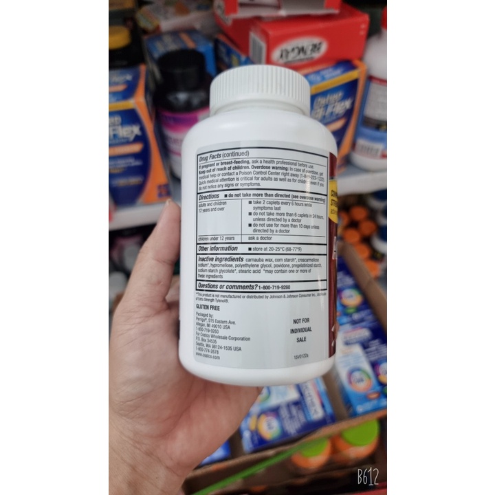 Kirkland Extra Strength Acetaminophen 500 mg chai 500 viên từ mỹ