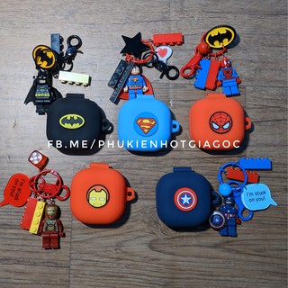 (Sẵn VN) Ốp silicon bảo vệ tai nghe Samsung Galaxy Buds Live Avengers , siêu anh hùng (Spider man , Captain America