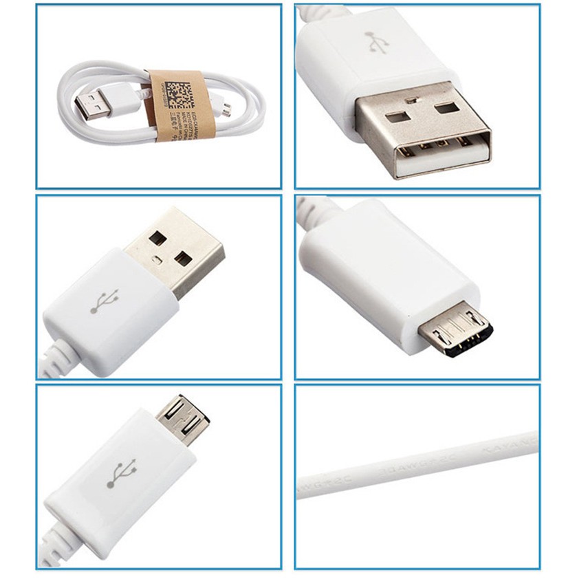 Cáp sạc android V8 Micro USB dòng điện chuẩn