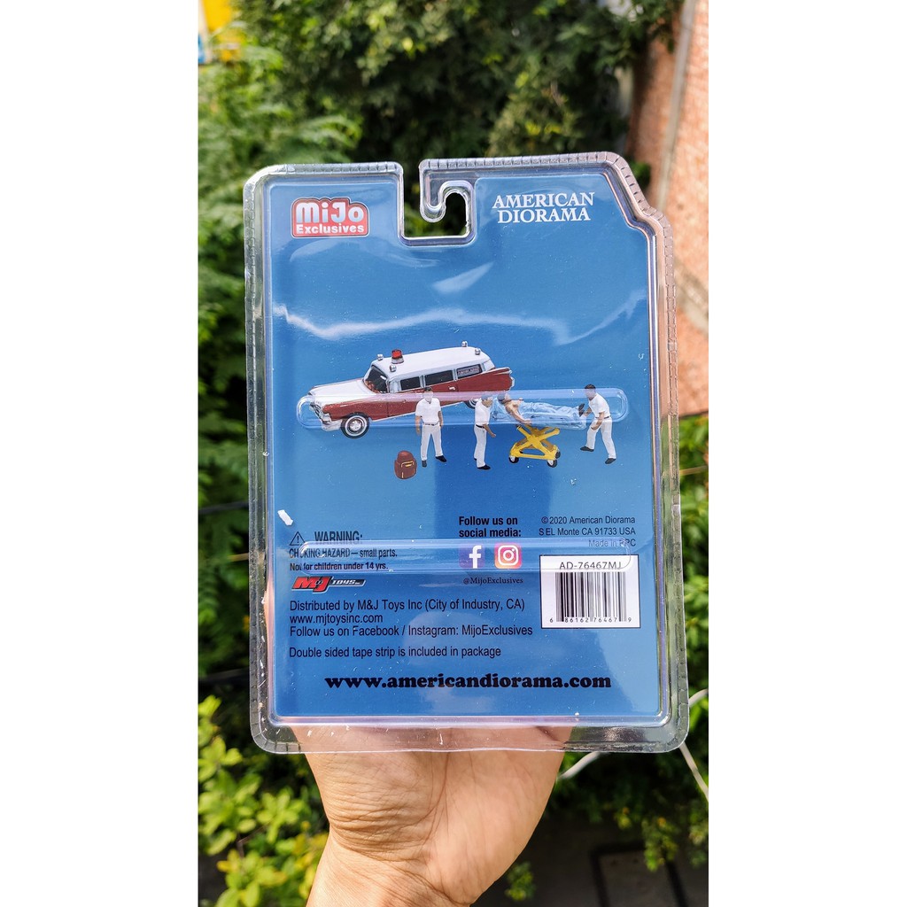 Mô hình tĩnh nhân vật đội y tế American Diorama Paramedic Figures nhân vật tỷ lệ 1:64