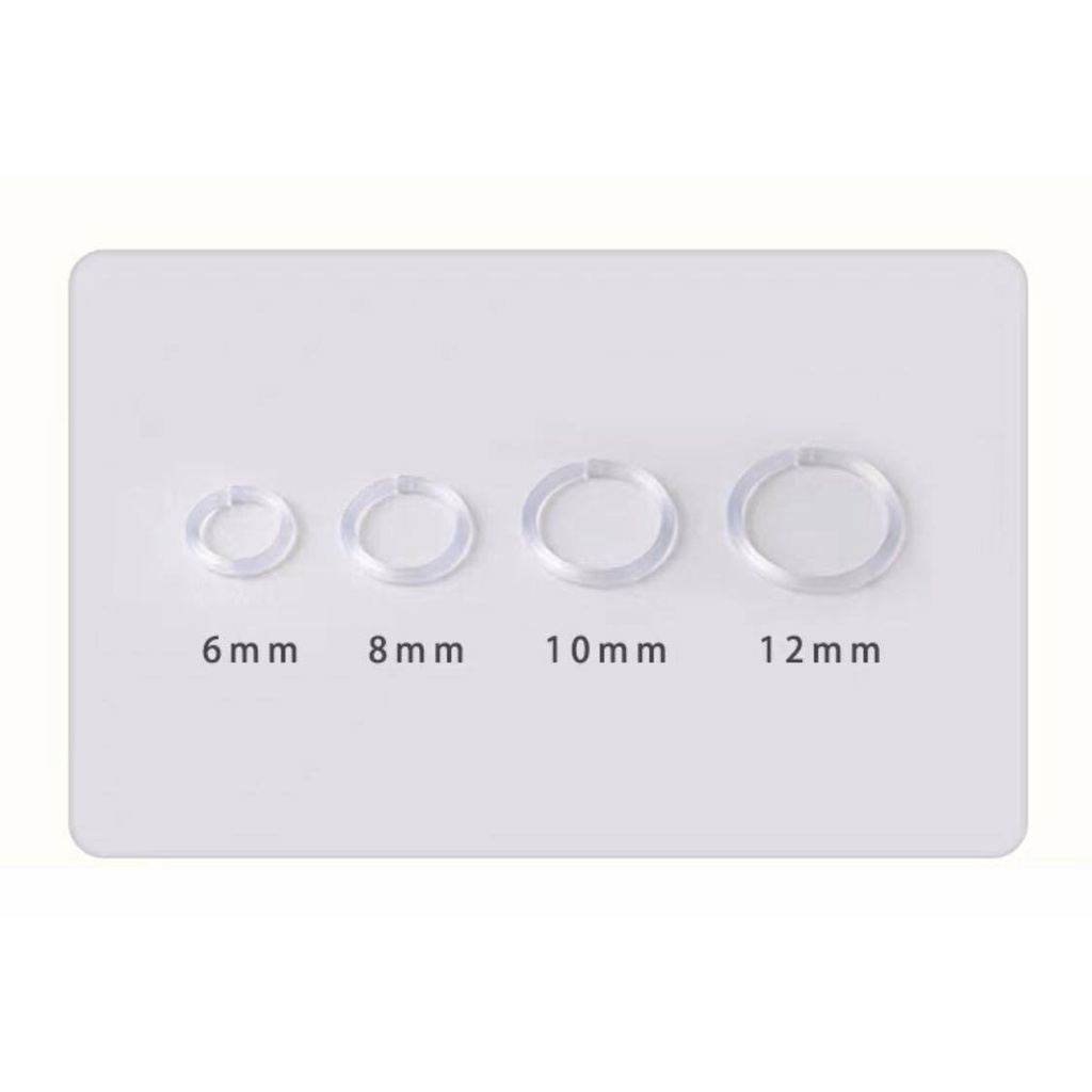 Khuyên tai tròn vòng nhựa sinh học trắng trong