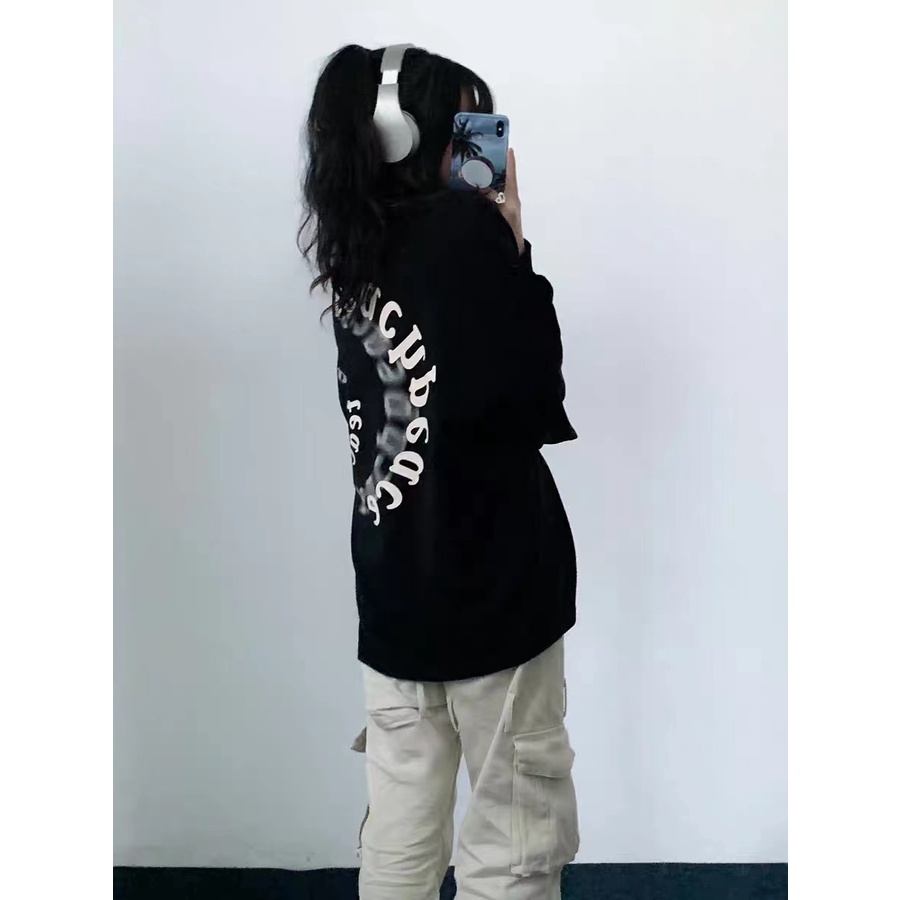 NRVP Áo Nỉ Dài Tay Oversize Phong Cách Hàn Quốc Mới Cho Nam Nữ