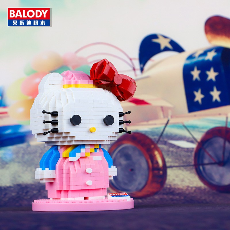 Khối Lắp Ghép Nano Hình Hello Kitty Cho Bé DIY
