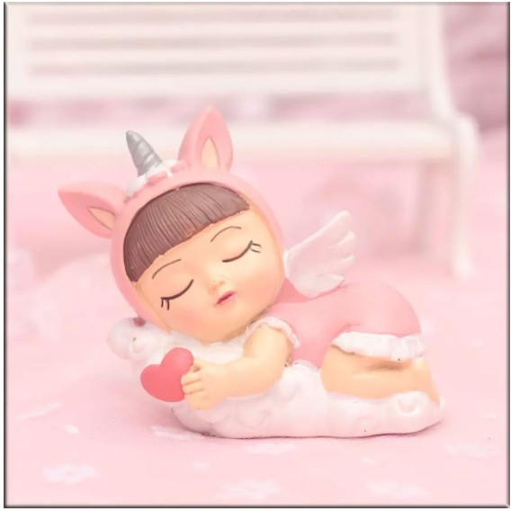 [SIÊU RẺ❤️] – Em Bé Nằm Mây (1 Cặp) - Trang trí bánh sinh nhật bánh kem
