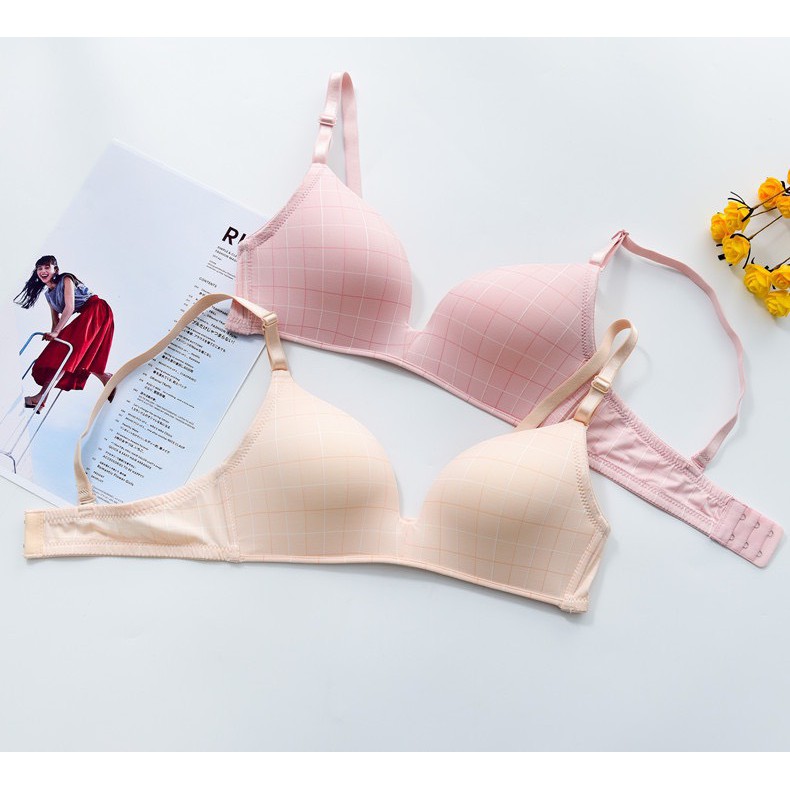 Áo Lót Nữ Nâng Ngực - Áo Ngực Nữ đúc su kẻ không gọng ôm ngực AL07 | BigBuy360 - bigbuy360.vn