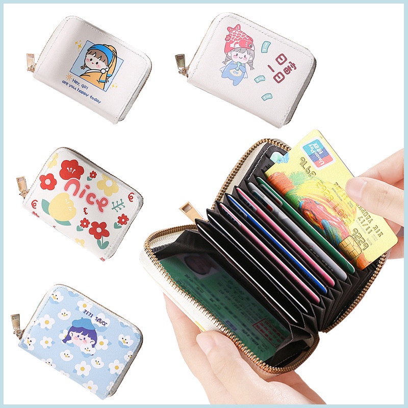 Ví cầm tay mini nhiều ngăn tông màu be thời trang xinh xắn cho nữ VI01