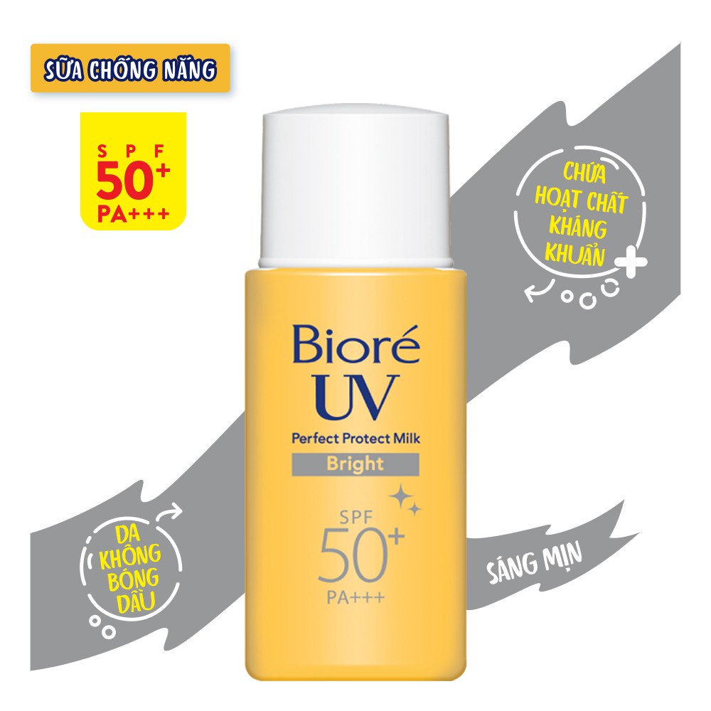 Bioré Sữa Chống Nắng Bảo Vệ Hoàn Hảo TRẮNG MỊN NGỌC TRAI Biore UV SPF50+/PA+++ 25ML