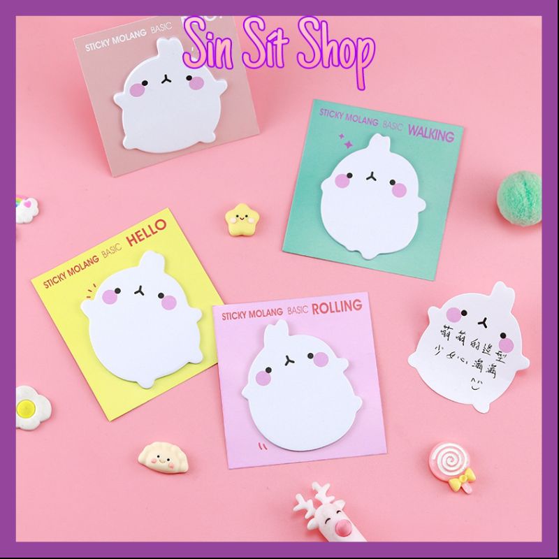 Giấy note ghi chú Molang dễ thương