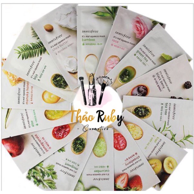 [Mẫu mới] Mặt nạ giấy Innisfree My Real Squeeze Mask