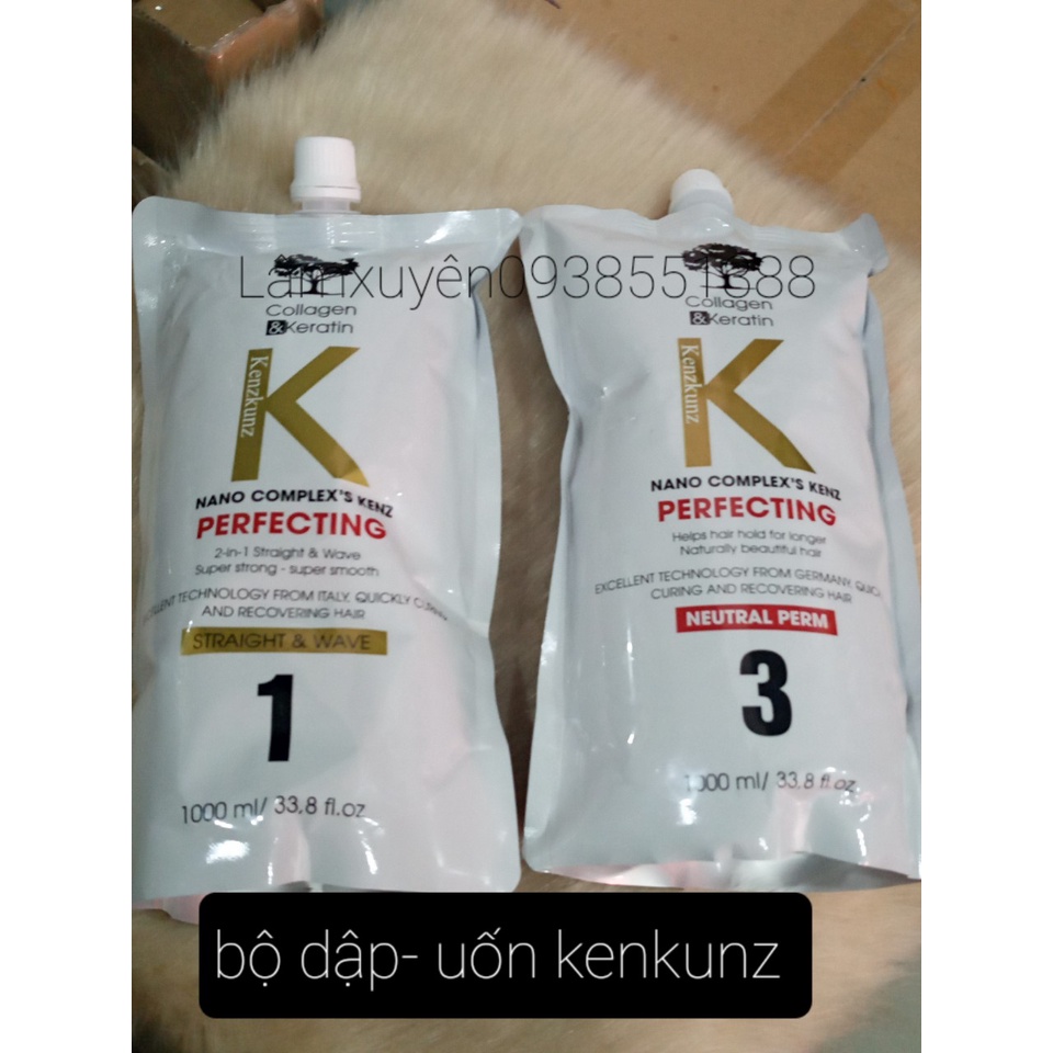 Bộ kem duỗi , uốn tóc Cao Cấp KENKUNZ  duỗi tóc thẳng tự nhiên -uốn tóc mềm mượt