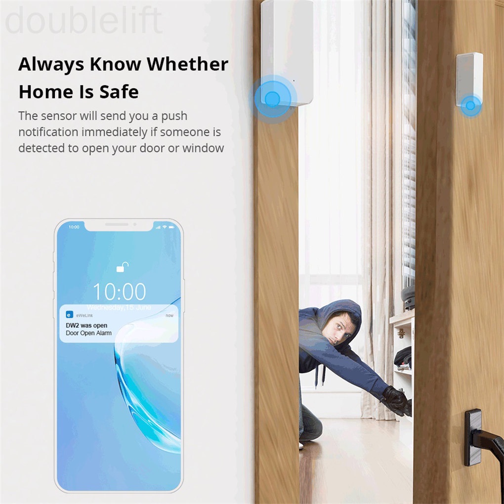 Cảm Biến Báo Động Không Dây Sonoff Dw2 Wifi Gắn Cửa Sổ / Cửa Ra Vào