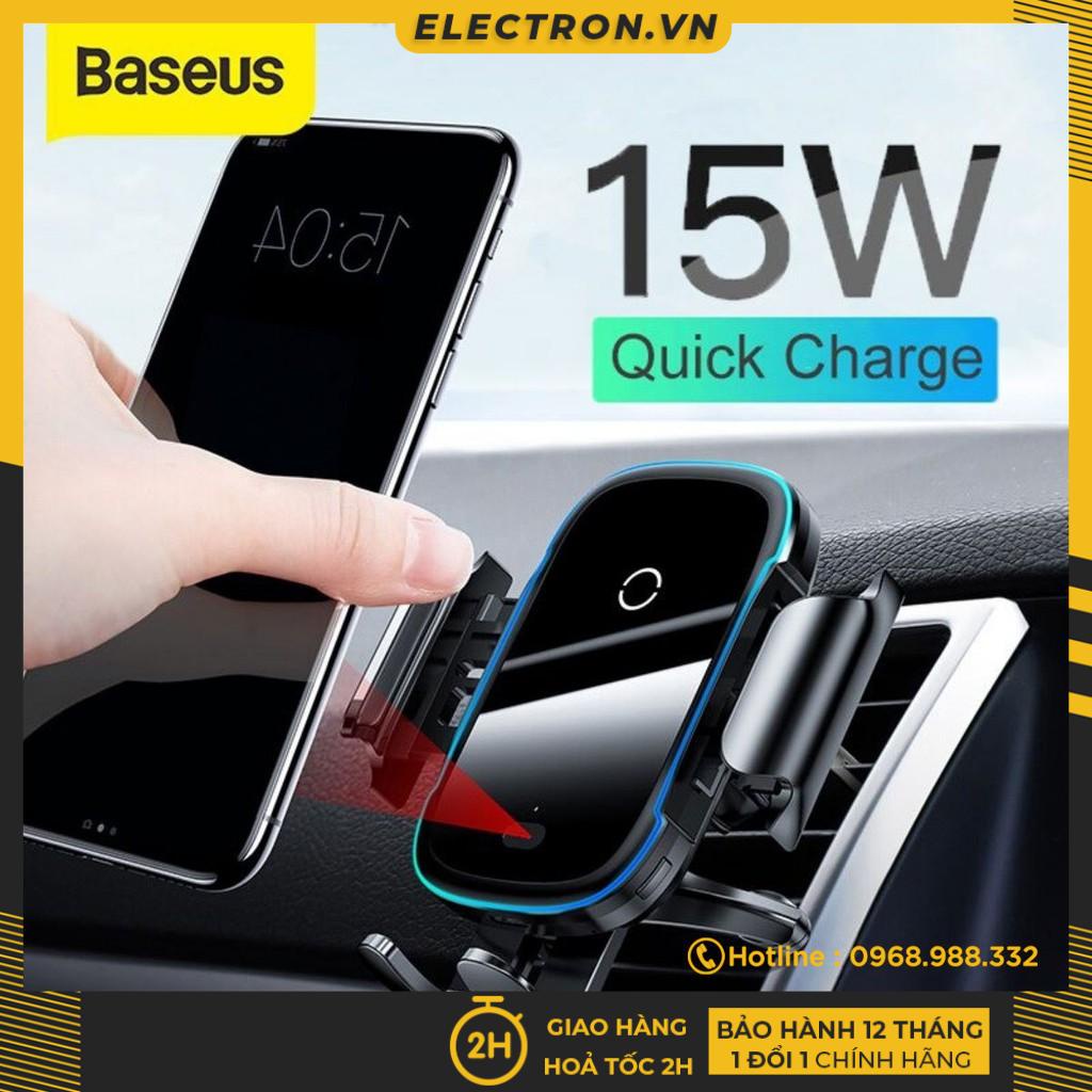 Bộ đế giữ điện thoại tích hợp sạc không dây trên xe hơi Baseus Light Electric Holder Wireless Charger 15W