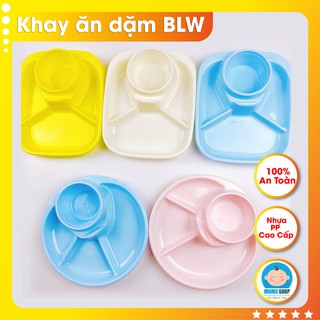 Khay ăn dặm chia ngăn cho bé, khăy ăn dặm BLW - MomsShop