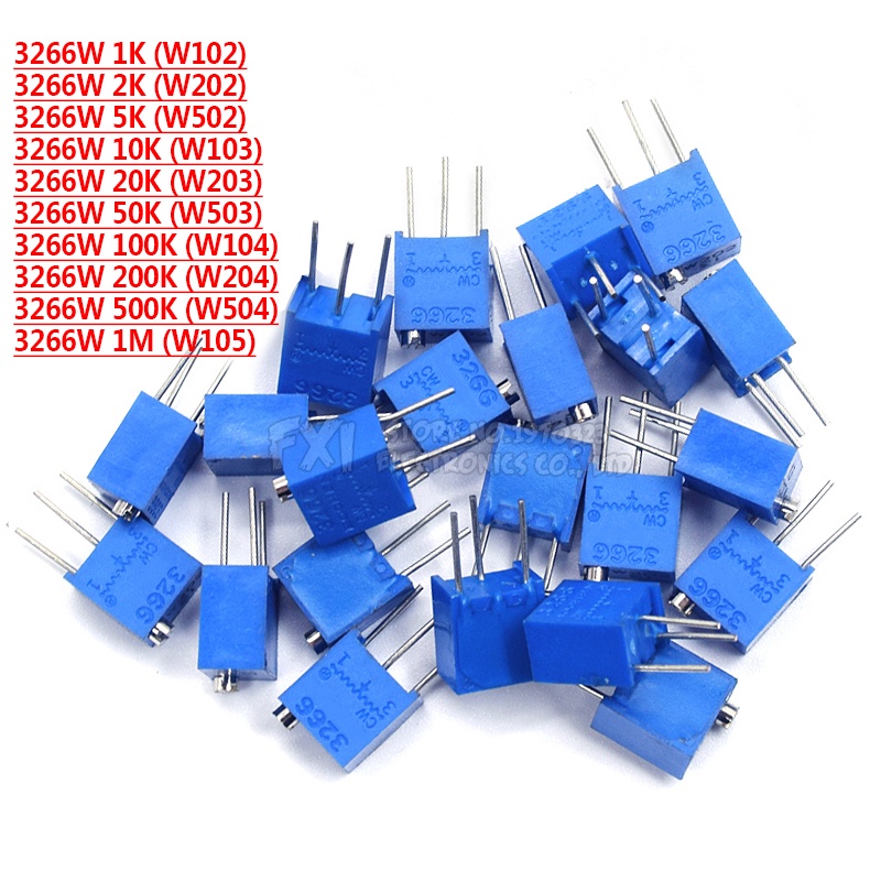 Set 10 Chiết Áp Chính Xác 3266W 1K 2K 5K 10K 20K 50K 100K 200K 500K 103 1M 3266