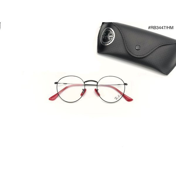 FERRARI RAYBAN Mắt Kính Gọng Tròn Bằng Kim Loại Chống Bức Xạ Thời Trang Đen