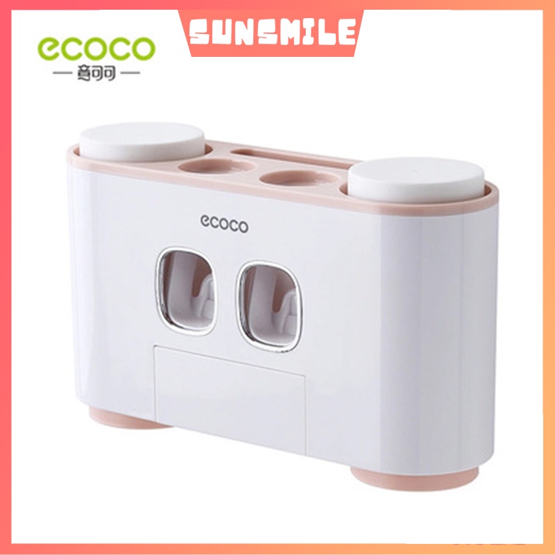 Bộ cốc và dụng cụ nhả kem đánh răng cao cấp cho nhà tắm sang trọng - SUN SMILE - S20