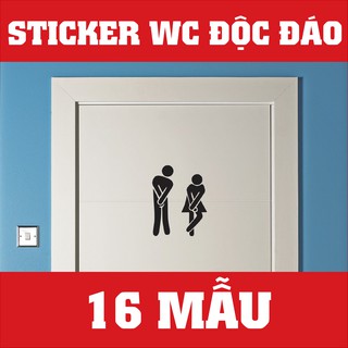 [16 MẪU] STICKER TRANG TRÍ CỬA WC SIÊU ĐỘC ĐÁO
