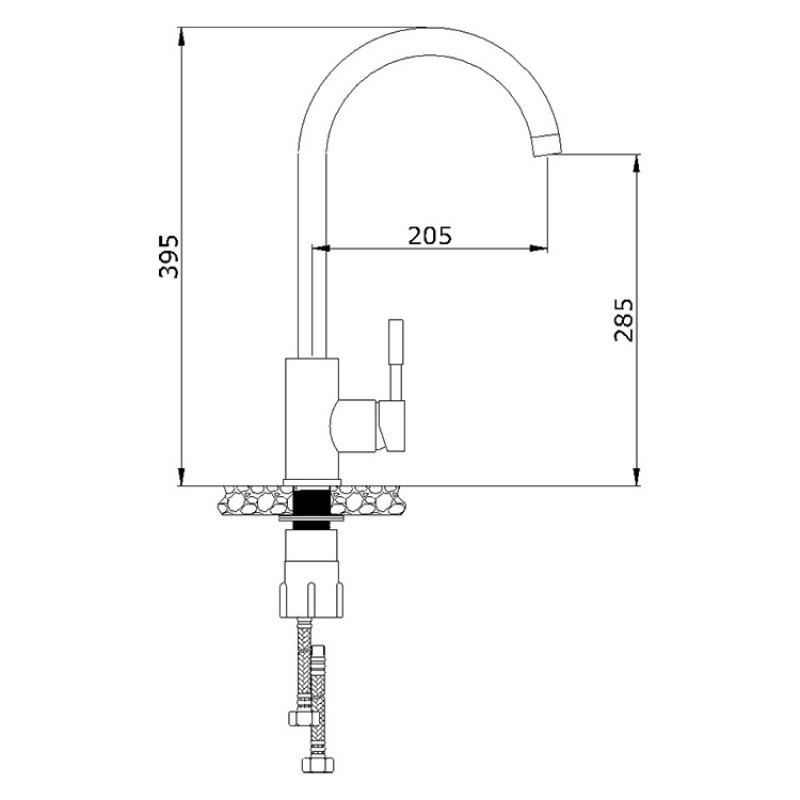 Vòi rửa chén bát nóng lạnh Malloca K559 SN , vòi bếp 2 nguồn nước, Cam kết chính hãng