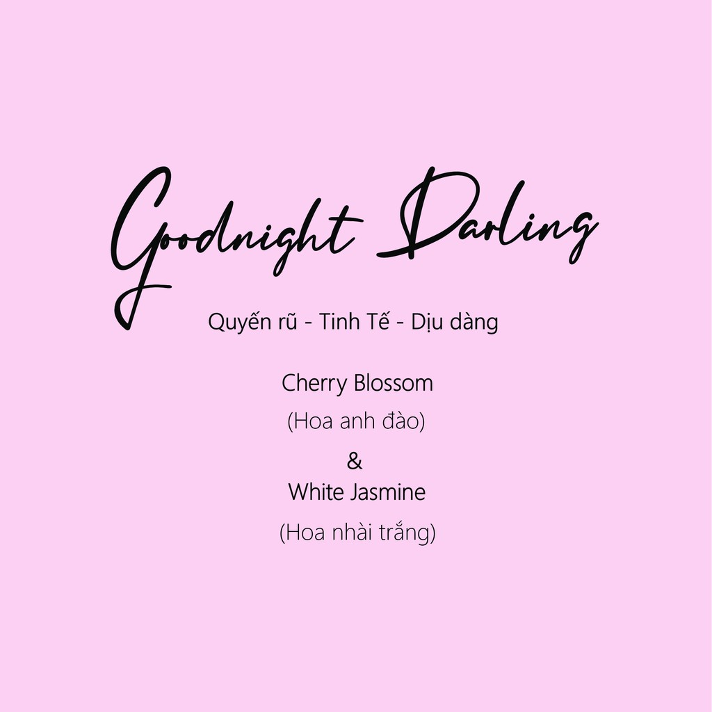 [Mã BMBAU50 giảm 10% đơn 99k] Nến thơm LÁ NHỎ Goodnight Darling (Hoa Anh Đào + Hoa Nhài Trắng) Ngọt Ngào Lãng Mạn