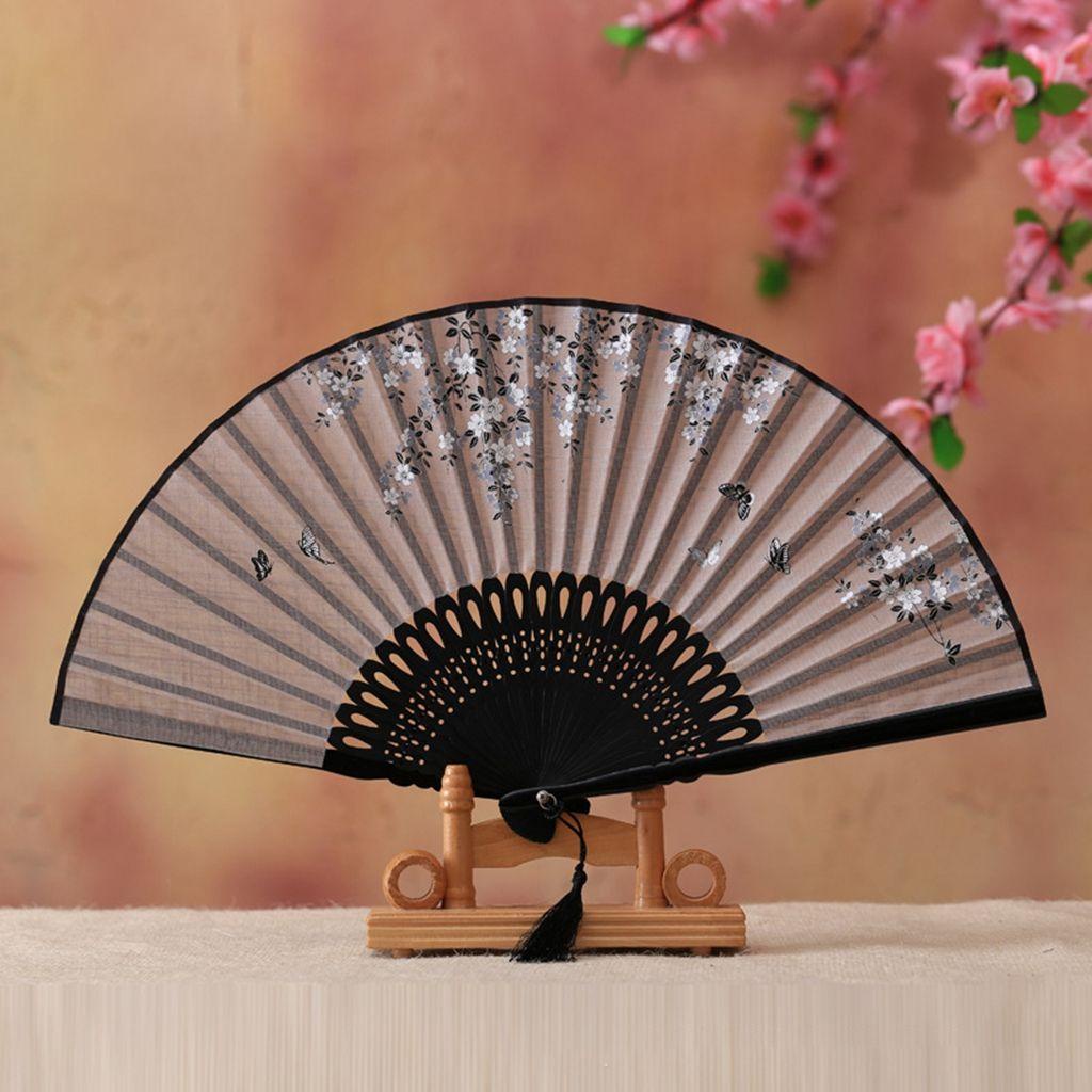 Quạt Xếp Bằng Gỗ Tre Phong Cách Trung Hoa Cổ Điển
