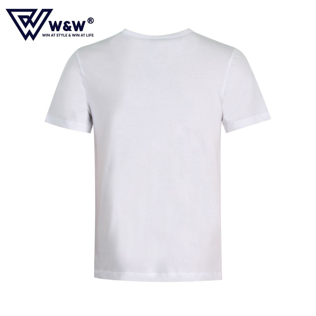 Áo Lót Nam Cotton W&amp;W Áo Thun Trắng Cộc Tay Chất Liệu Cotton Thoáng Mát, Thấm Hút Mồ Hôi UNDERSHIRT02