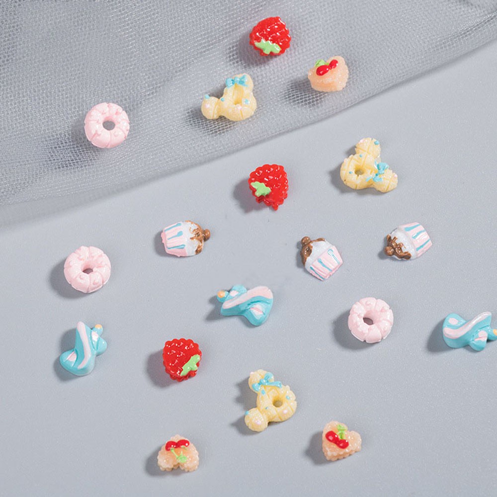 [Hàng mới về] Phụ Kiện Trang Trí Móng Tay Hình Bánh Donut 3D Thiết Kế Xinh Xắn