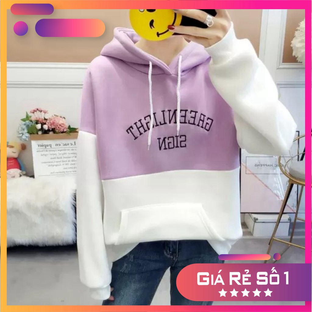 Áo khoác nỉ Hoodie KN23 trần bông êm ái in hình Green Light, form unisex cho nam và nữ thời trang, trẻ trung, cao cấp