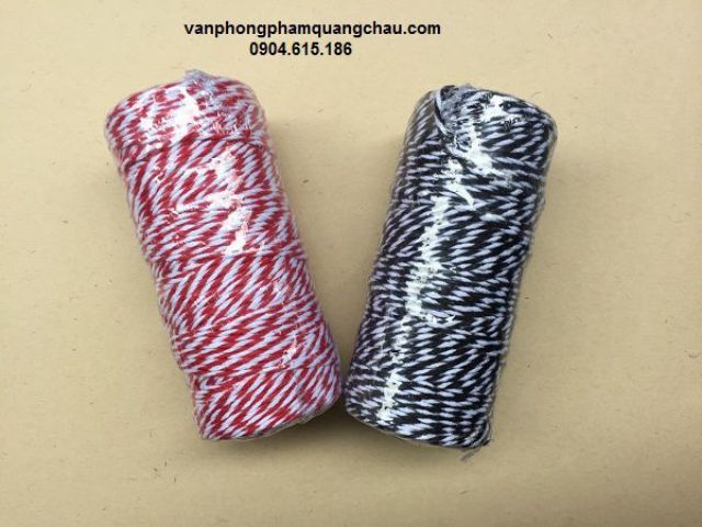 Dây sợi cotton 2 màu - 100 mét/cuộn