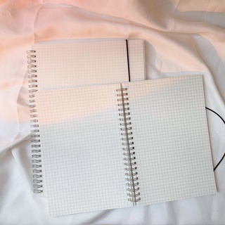 Grid Notebook - Sổ Ô Vuông - sổ kẻ ô grid - Sổ gáy xoắn bìa nhựa Basic Notebook