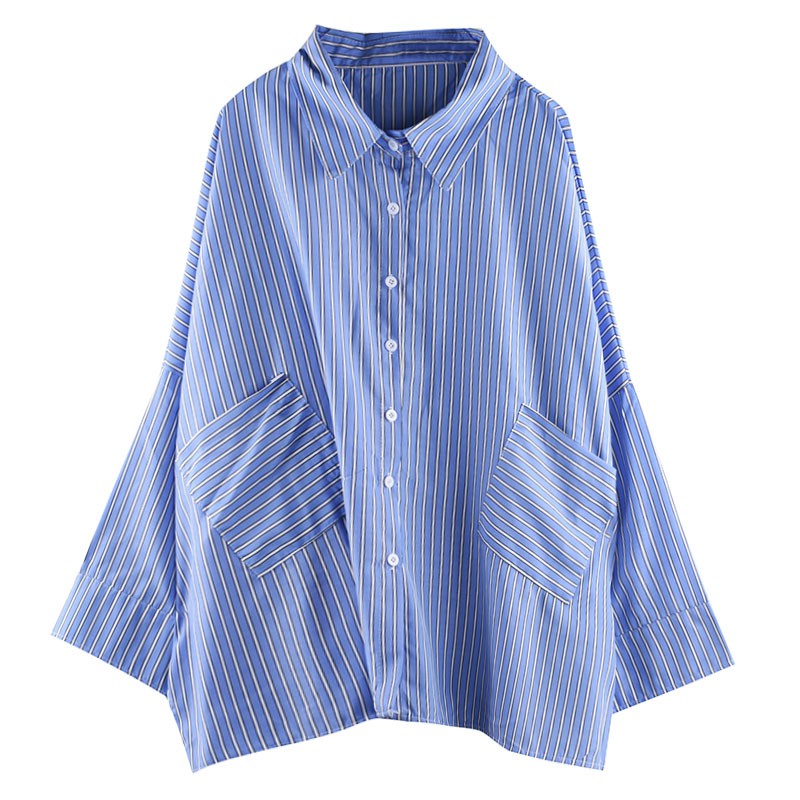 [ORDER-Có Ảnh Thật] Áo sơ mi nữ kẻ sọc form rộng dài tay túi đắp ulzzang | BigBuy360 - bigbuy360.vn