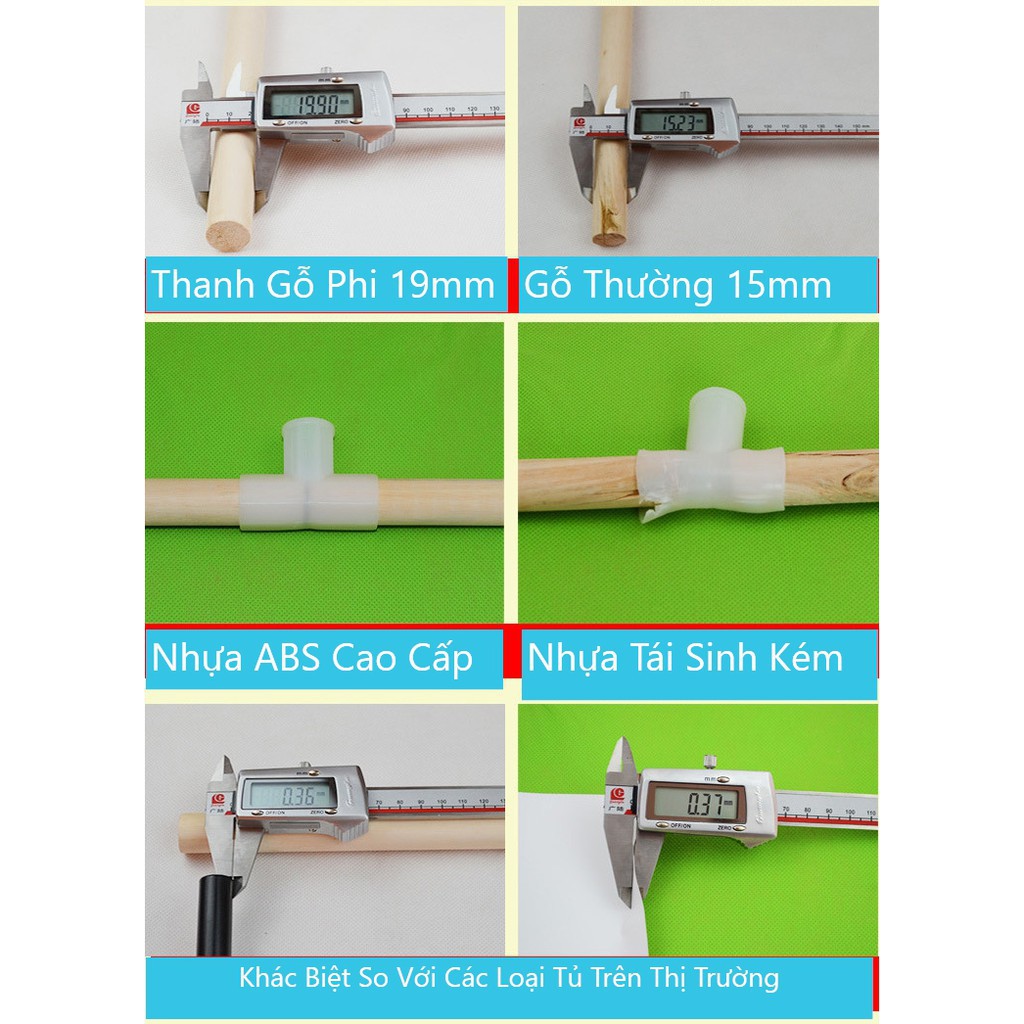 Tủ Vải Khung Gỗ Loại 1 Ván Để Đồ Gỗ